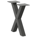 vidaXL Coffee Table Legs 2 pcs X-shaped 30x(30-31) cm steel black