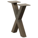 vidaXL Coffee Table Legs 2 pcs X-shaped 30x(30-31) cm steel black