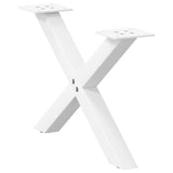 vidaXL Coffee Table Legs 2 pcs X-shaped 30x(30-31) cm steel black