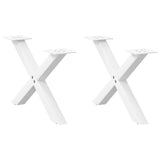 vidaXL Coffee Table Legs 2 pcs X-shaped 30x(30-31) cm steel black