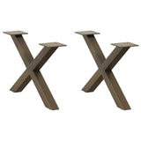 vidaXL Coffee Table Legs 2 pcs X-shaped 30x(30-31) cm steel black
