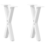 vidaXL Coffee Table Legs 2 pcs X-shaped 30x(30-31) cm steel black