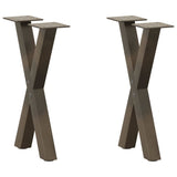 vidaXL Coffee Table Legs 2 pcs X-shaped 30x(30-31) cm steel black