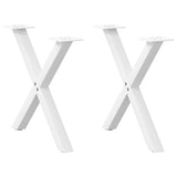 vidaXL Coffee Table Legs 2 pcs X-shaped 30x(30-31) cm steel black
