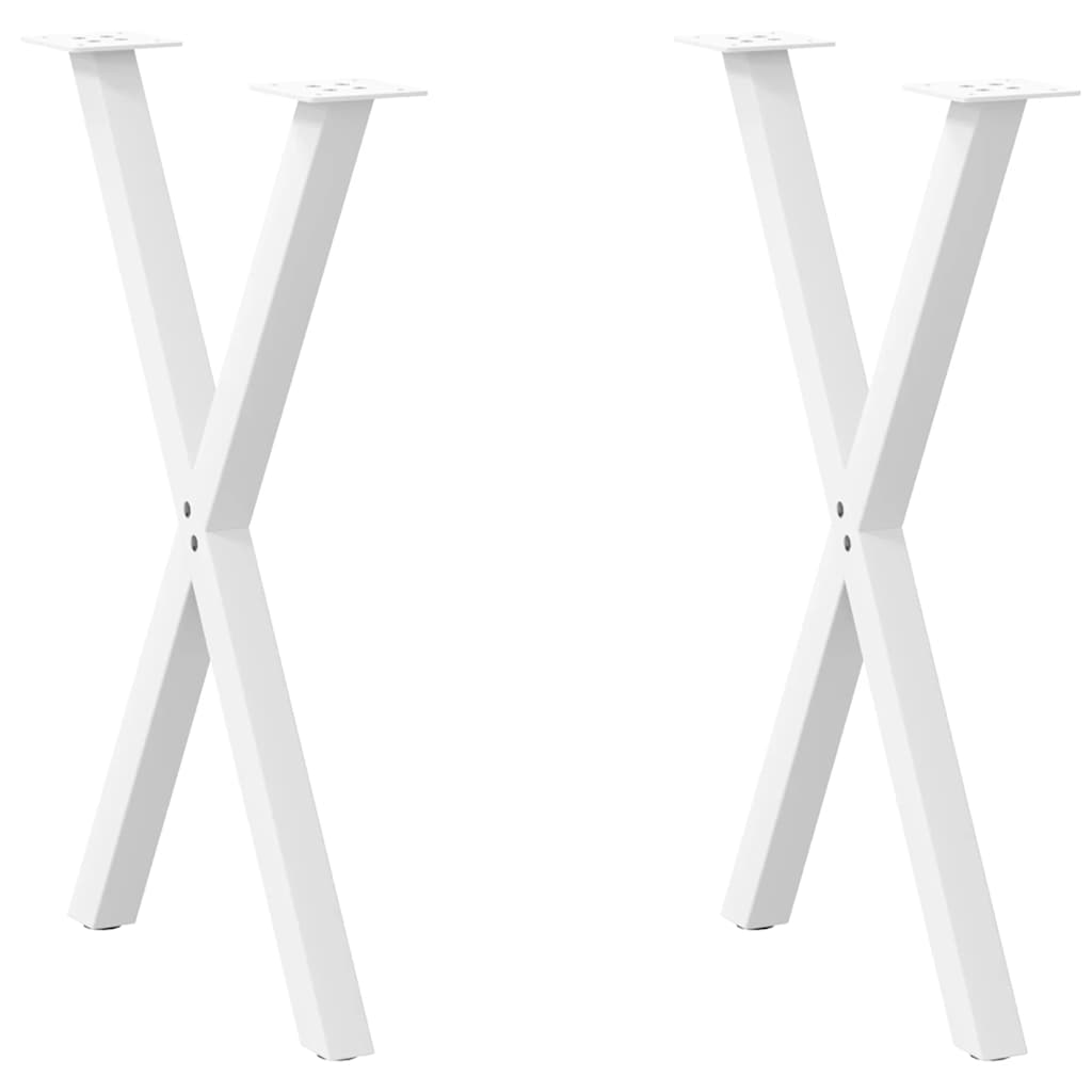 vidaXL Coffee Table Legs 2 pcs X-shaped 30x(30-31) cm steel black
