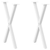 vidaXL Coffee Table Legs 2 pcs X-shaped 30x(30-31) cm steel black