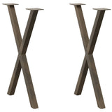vidaXL Coffee Table Legs 2 pcs X-shaped 30x(30-31) cm steel black
