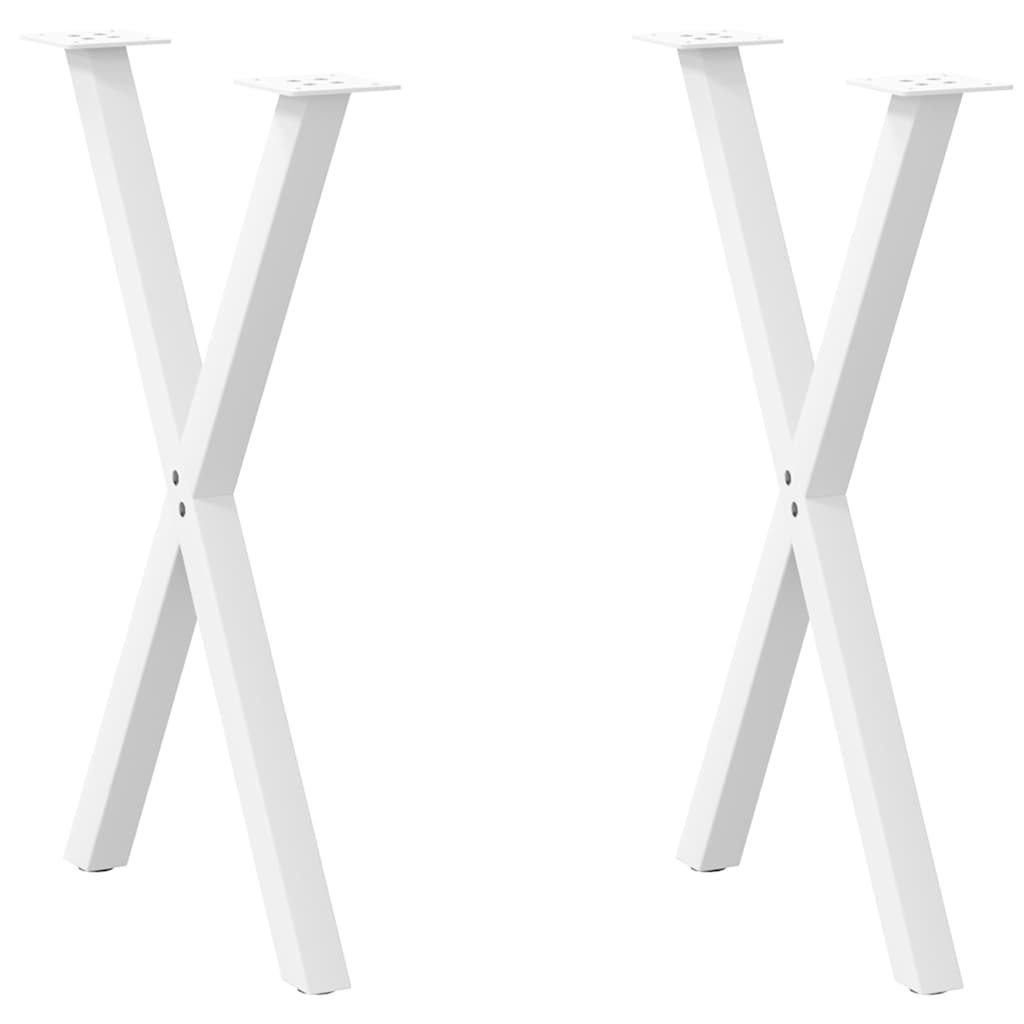 vidaXL Coffee Table Legs 2 pcs X-shaped 30x(30-31) cm steel black