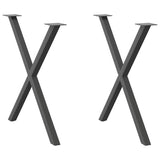 vidaXL Coffee Table Legs 2 pcs X-shaped 30x(30-31) cm steel black