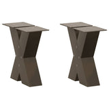 vidaXL Coffee Table Legs 2 pcs X-shaped 30x(30-31) cm steel black
