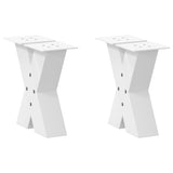 vidaXL Coffee Table Legs 2 pcs X-shaped 30x(30-31) cm steel black