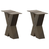 vidaXL Coffee Table Legs 2 pcs X-shaped 30x(30-31) cm steel black