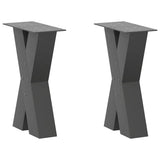 vidaXL Coffee Table Legs 2 pcs X-shaped 30x(30-31) cm steel black