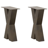 vidaXL Coffee Table Legs 2 pcs X-shaped 30x(30-31) cm steel black