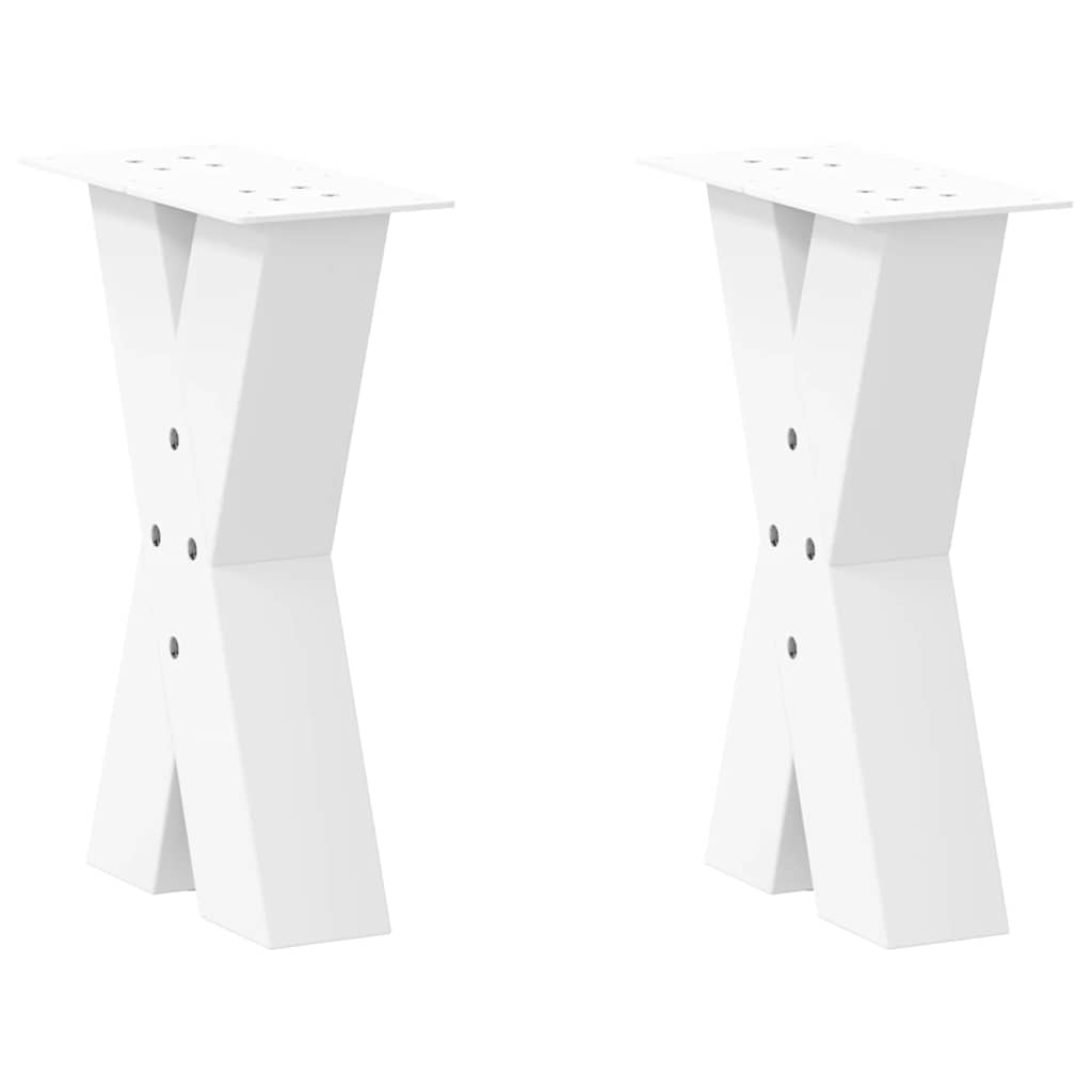 vidaXL Coffee Table Legs 2 pcs X-shaped 30x(30-31) cm steel black