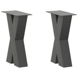 vidaXL Coffee Table Legs 2 pcs X-shaped 30x(30-31) cm steel black