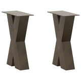 vidaXL Coffee Table Legs 2 pcs X-shaped 30x(30-31) cm steel black