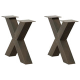 vidaXL Coffee Table Legs 2 pcs X-shaped 30x(30-31) cm steel black