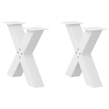 vidaXL Coffee Table Legs 2 pcs X-shaped 30x(30-31) cm steel black