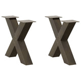 vidaXL Coffee Table Legs 2 pcs X-shaped 30x(30-31) cm steel black