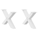 vidaXL Coffee Table Legs 2 pcs X-shaped 30x(30-31) cm steel black