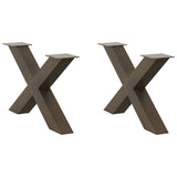 vidaXL Coffee Table Legs 2 pcs X-shaped 30x(30-31) cm steel black