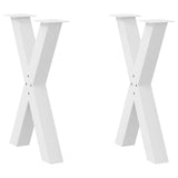 vidaXL Coffee Table Legs 2 pcs X-shaped 30x(30-31) cm steel black