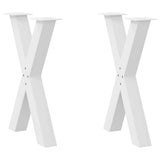 vidaXL Coffee Table Legs 2 pcs X-shaped 30x(30-31) cm steel black