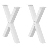 vidaXL Coffee Table Legs 2 pcs X-shaped 30x(30-31) cm steel black