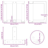 vidaXL Salontafelpoten 2 st T-vormig 30x25x(30-31) cm staal zwart