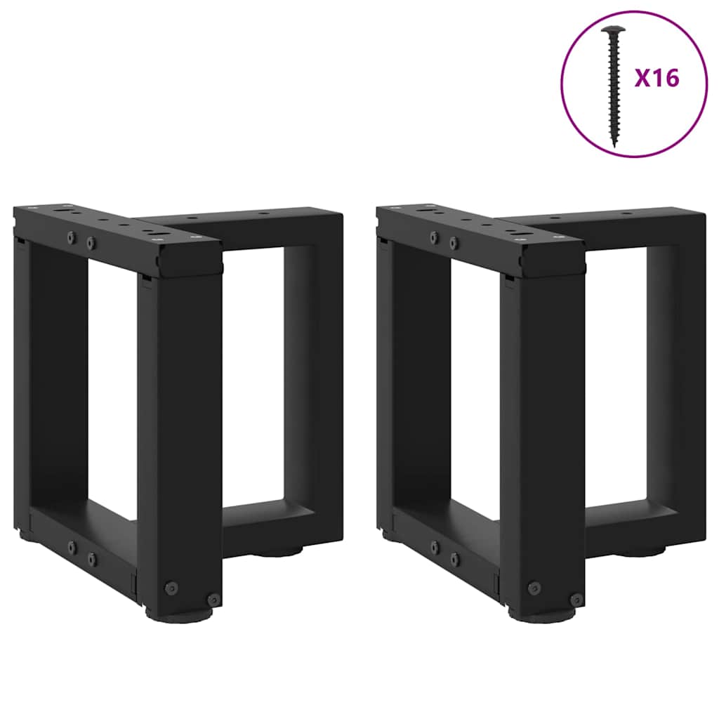vidaXL Salontafelpoten 2 st T-vormig 30x25x(30-31) cm staal zwart