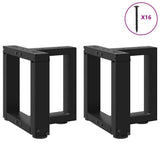 vidaXL Salontafelpoten 2 st T-vormig 30x25x(30-31) cm staal zwart