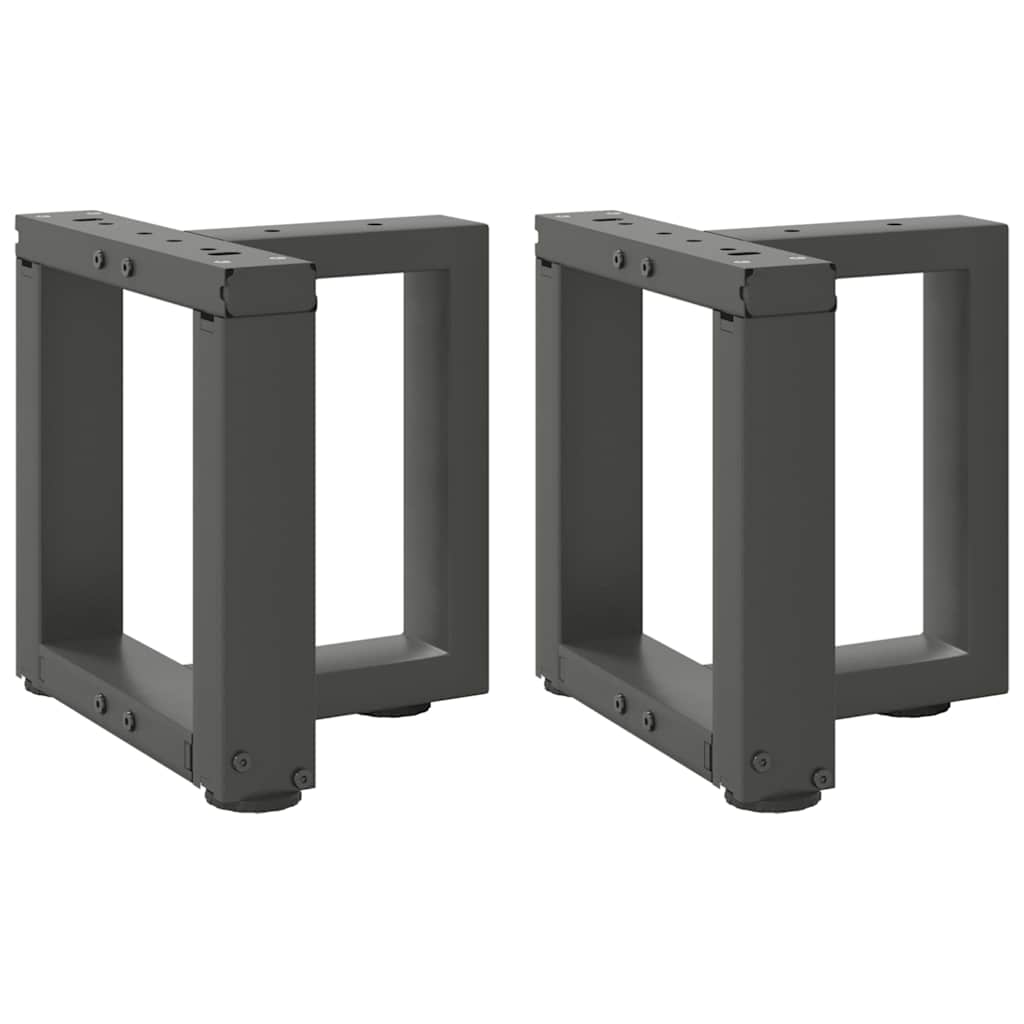 vidaXL Salontafelpoten 2 st T-vormig 30x25x(30-31) cm staal zwart