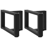 vidaXL Salontafelpoten 2 st T-vormig 30x25x(30-31) cm staal zwart