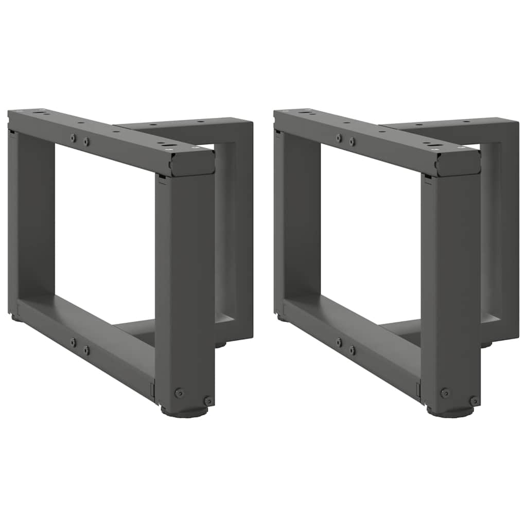 vidaXL Salontafelpoten 2 st T-vormig 30x25x(30-31) cm staal zwart