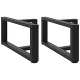 vidaXL Salontafelpoten 2 st T-vormig 30x25x(30-31) cm staal zwart