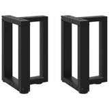 vidaXL Salontafelpoten 2 st T-vormig 30x25x(30-31) cm staal zwart
