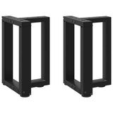vidaXL Salontafelpoten 2 st T-vormig 30x25x(30-31) cm staal zwart