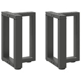 vidaXL Salontafelpoten 2 st T-vormig 30x25x(30-31) cm staal zwart