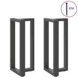 vidaXL Salontafelpoten 2 st T-vormig 30x25x(30-31) cm staal zwart