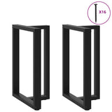 vidaXL Salontafelpoten 2 st T-vormig 30x25x(30-31) cm staal zwart