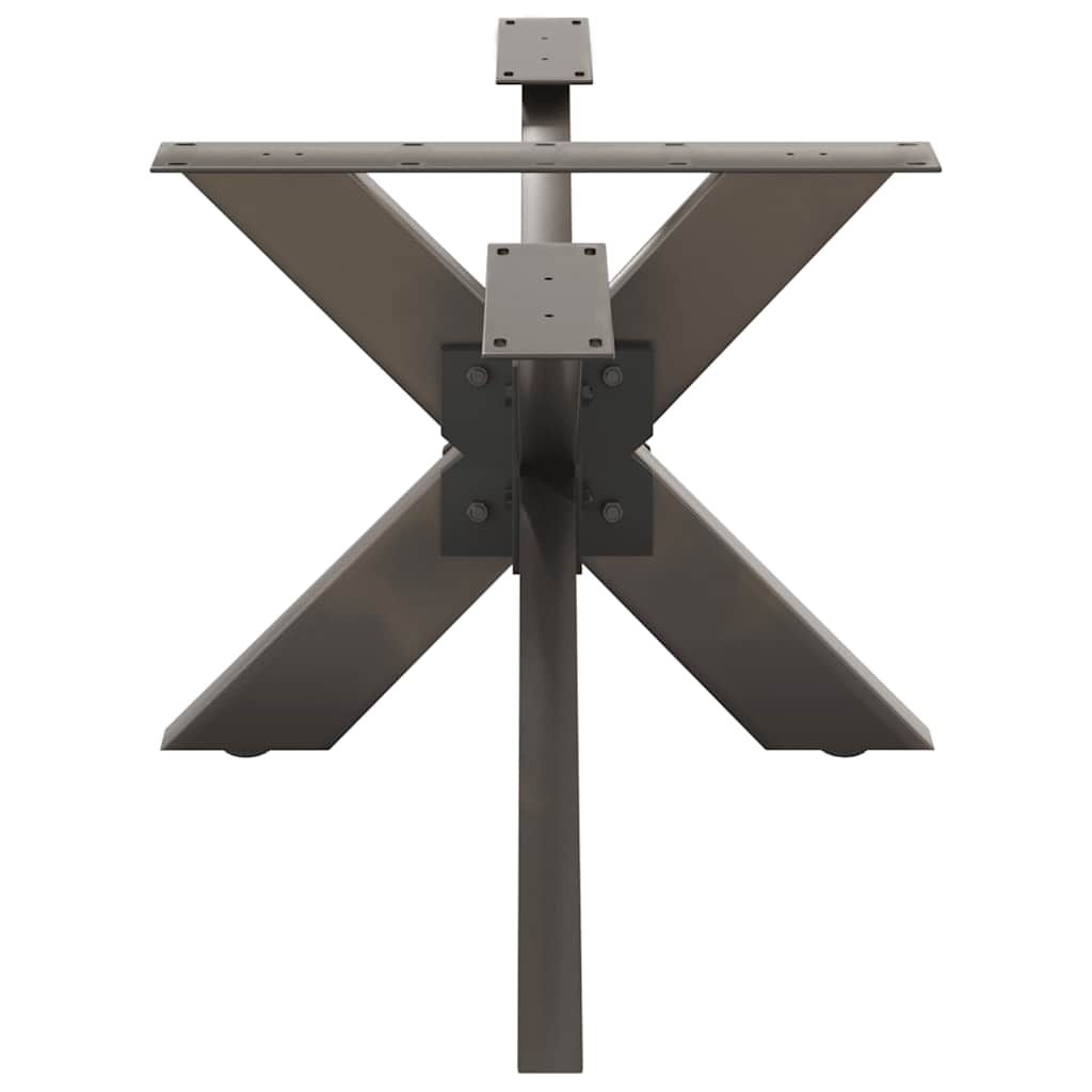 vidaXL Salontafelpoot spider vorm 98x58x(42-43) cm staal zwart
