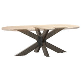 vidaXL Salontafelpoot spider vorm 98x58x(42-43) cm staal zwart