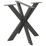 vidaXL Salontafelpoot spider vorm 98x58x(42-43) cm staal zwart