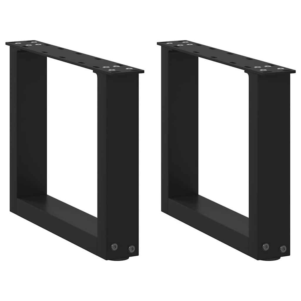 vidaXL Salontafelpoten 2 st U-vormig 30x(30-31) cm staal zwart