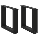 vidaXL Salontafelpoten 2 st U-vormig 30x(30-31) cm staal zwart