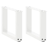 vidaXL Salontafelpoten 2 st U-vormig 30x(30-31) cm staal zwart