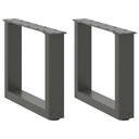 vidaXL Salontafelpoten 2 st U-vormig 30x(30-31) cm staal zwart
