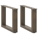 vidaXL Salontafelpoten 2 st U-vormig 30x(30-31) cm staal zwart