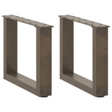vidaXL Salontafelpoten 2 st U-vormig 30x(30-31) cm staal zwart
